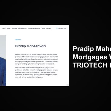 Pradip Maheshvari Mortgages Website by TRIOTECH LABS